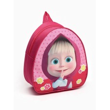 Baby backpack for lightning girls, pink, 23x21x10 cm, Masha and the bear