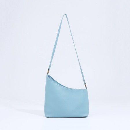 Bag Cross-Bodi with a zipper, blue color