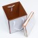 The box is folding, gold, 17 x 25 cm