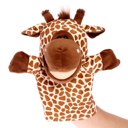 Soft toy on the hand "Giraffe", 26 cm