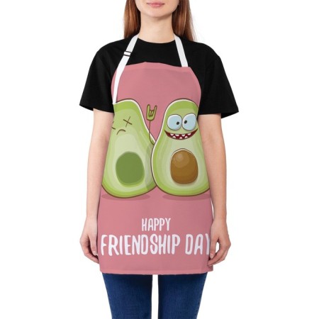 Apron kitchen with a photo print “Half Avocado”, adjustable, size OS