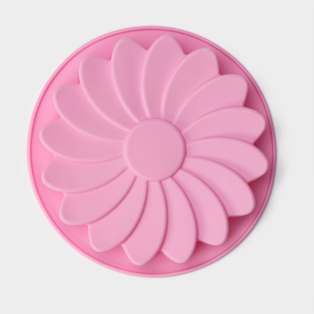 Baking uniform "Chamomile", silicone, 23 × 4.5 cm, pink color-3
