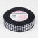 Decorative tape "Goose foot", 25 mm, 9 ± 0.5 m, black/white color No. 002