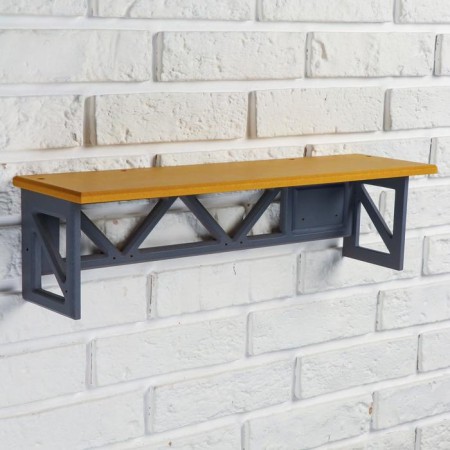 Loft shelf, 49 × 14 × 14 cm, yellow