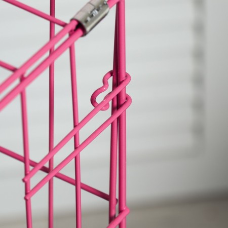 A cell with a hatch for dogs and cats, 85 x 60 x 70 cm, pink-13