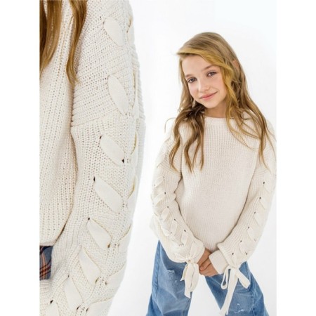 Свитер для девочки Amarobaby Knit Wear, рост 152 см, цвет белый-6