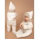 Combineson Children's demi -season quilted amrobaby elf, height 74 cm, dairy color