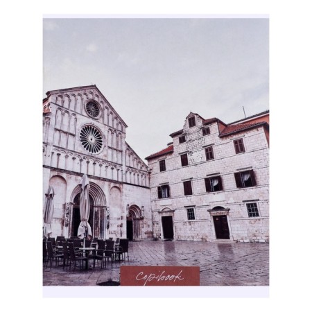 Notebook of 48 sheets in the Calligrata cage "City", covered cardboard, block No. 2, whiteness 75% (gray sheets), mix-5