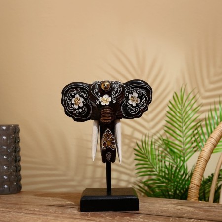 Souvenir "Elephant Head" on a stand, Albezia 35 cm-1