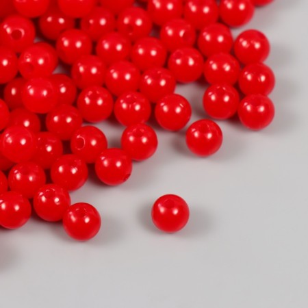 Set of beads "pearls" d 8 mm, 250 gr, red-1