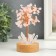 Acrylic souvenir, metal, tree Light "Tree of Good luck" pink