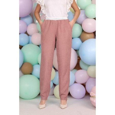 Female trousers, size 46, pink color-2