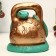 The piggy bank "Snake with weight" Green-Bronza, 25 cm