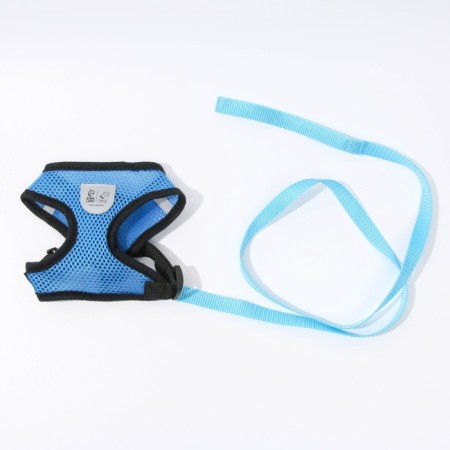 Drinking harness with a leash and reflective patch, s, ok 27, og 30-38, blue-2