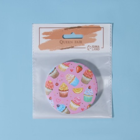 Folding mirror "Sweets", D 7.5 cm, MIX drawing-7