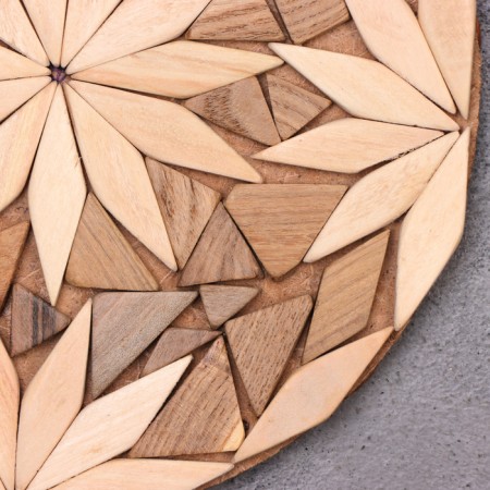 Hot "mosaic" stand, 20 cm, mix of wood, juniper-2