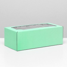Self -charged box, with a window, salad, 16 x 35 x 12 cm