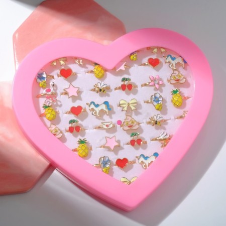 Children's Ring "Assorted" trends, shape of mix, color in gold, dimensionless-3