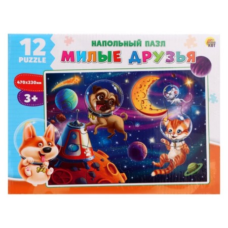 Floor Puzzles "Lovely Friends", 12 elements, field 47 × 33 cm-1
