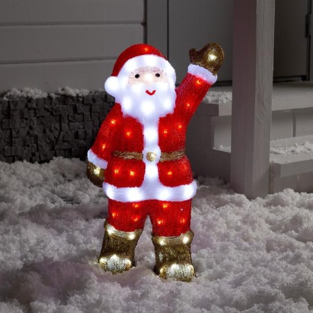 LED figure "Friendly Santa Claus" 22 × 30 × 20 cm, acrylic, 40 LED, 220 V, glow of white