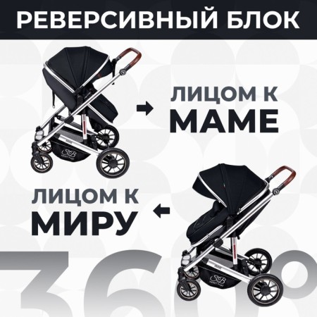 Stroller transformer Sweet Baby Amare, Black color-2