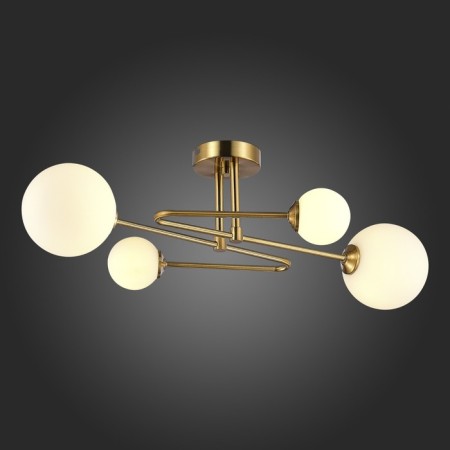Ceiling EVOLUCE lamp. Sle2211-302-04. Fantini. 4x5 watts, G9, 4000k, 65x40x20 cm, brass color-2