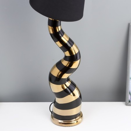 Cameron table lamp E27 40W black and gold 12.5x12.5x49 cm Risalux-4