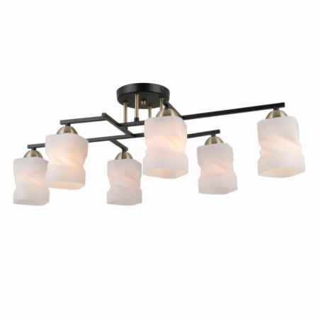 Citilux ceiling chandelier "Jerome" CL129265, 77.5x40x25.5 cm, 6x75W, E27, Black Color Black