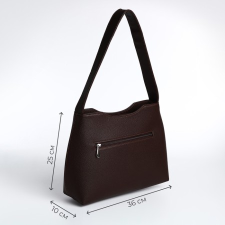 Female Bag Textura, Tout, Middle Size, Brown color-1