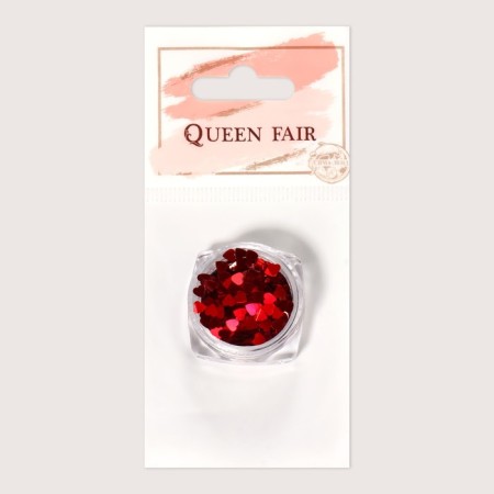 Sequins for "Heart" decor, red color-3