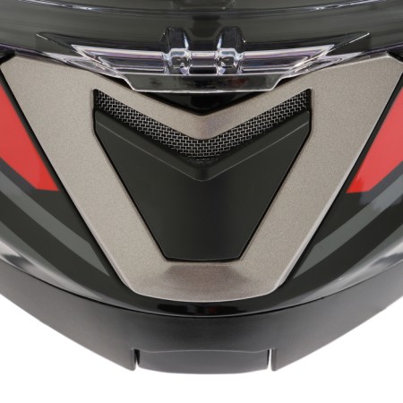 Modular helmet with two visors, size L (59-60), model-BLD-160E, black and red-12