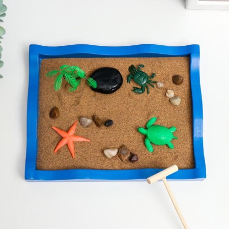 Zen Garden "Sea Beach" Sand brown 1.8x21.5x17 cm-1