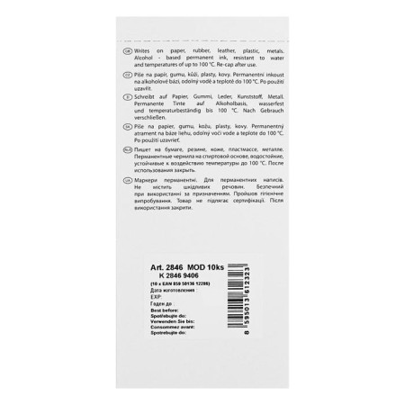 Permanent marker 2.0 mm centropen 2846, line 1 mm, blue color-2