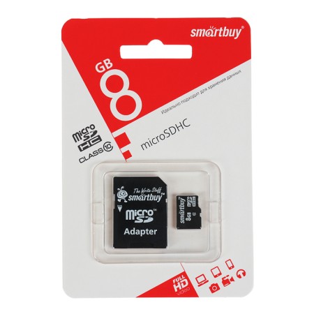 Memory map Smartbuy Microsd, 8 GB, SDHC, class 10, with adapter SD-2