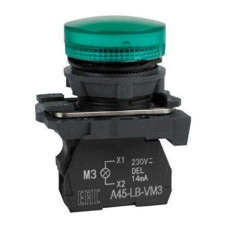 Signal lamp Optisignal KEAZ, 230 V, green