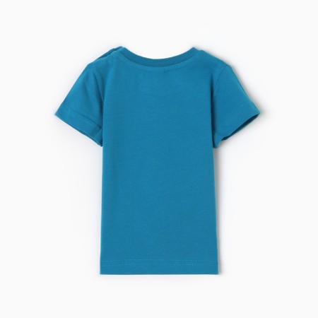 T -shirt for a boy, sea color, height 92 cm-3