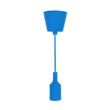 Cartridge E27 Silicone with a cord 1 m blue rexant-1