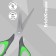 Scissors Erichkrause Standard+, 17 cm, with improved double sharpening, handles with anti -slip rubber inserts, mix