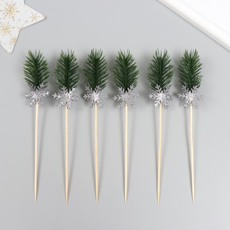 Decor for creativity "Vetochka and Snowflake", 17 cm (set 6 pcs)-2