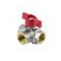 Balloon Aquasfera Euro 1021-01, 1/2 ", PN 40, internal thread, three-way, butterfly