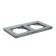 2-seater frame, glass, Stekker series Catherine, GFR00-7002-03, silver