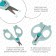 Children's manicure scissors "Panda", turquoise color