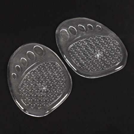 Half -slips for shoes, with a tread, silicone, 9 × 7 cm, pair, color transparent-3