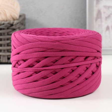 Knitted yarn, width 7-9 mm, 100m/295 gr ± 10% (06 - lingonberry)