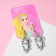 Children's earrings "chosen" kittens, gray color in silver