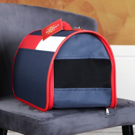Animal shift bag, frame, 40 x 25 x 27 cm, blue-red-8