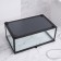 Organizer for storage, 1 section, with a lid, glass, with a mirror base, 17 × 10.5 cm, the color is transparent/black