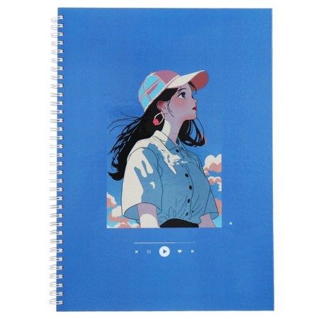 A4 notebook, 80 sheets in a cage on the crest Calligrata "Playlist", cover 7BC, OFSET BOCom-1