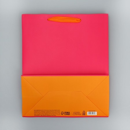 Two-color gift package, packaging, “pink-orange”, ml 23 x 27 x 11.5 cm-7