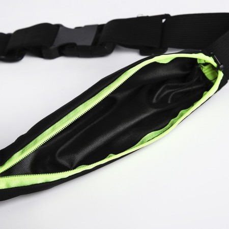 Waist bag for a zipper, black/green color-4